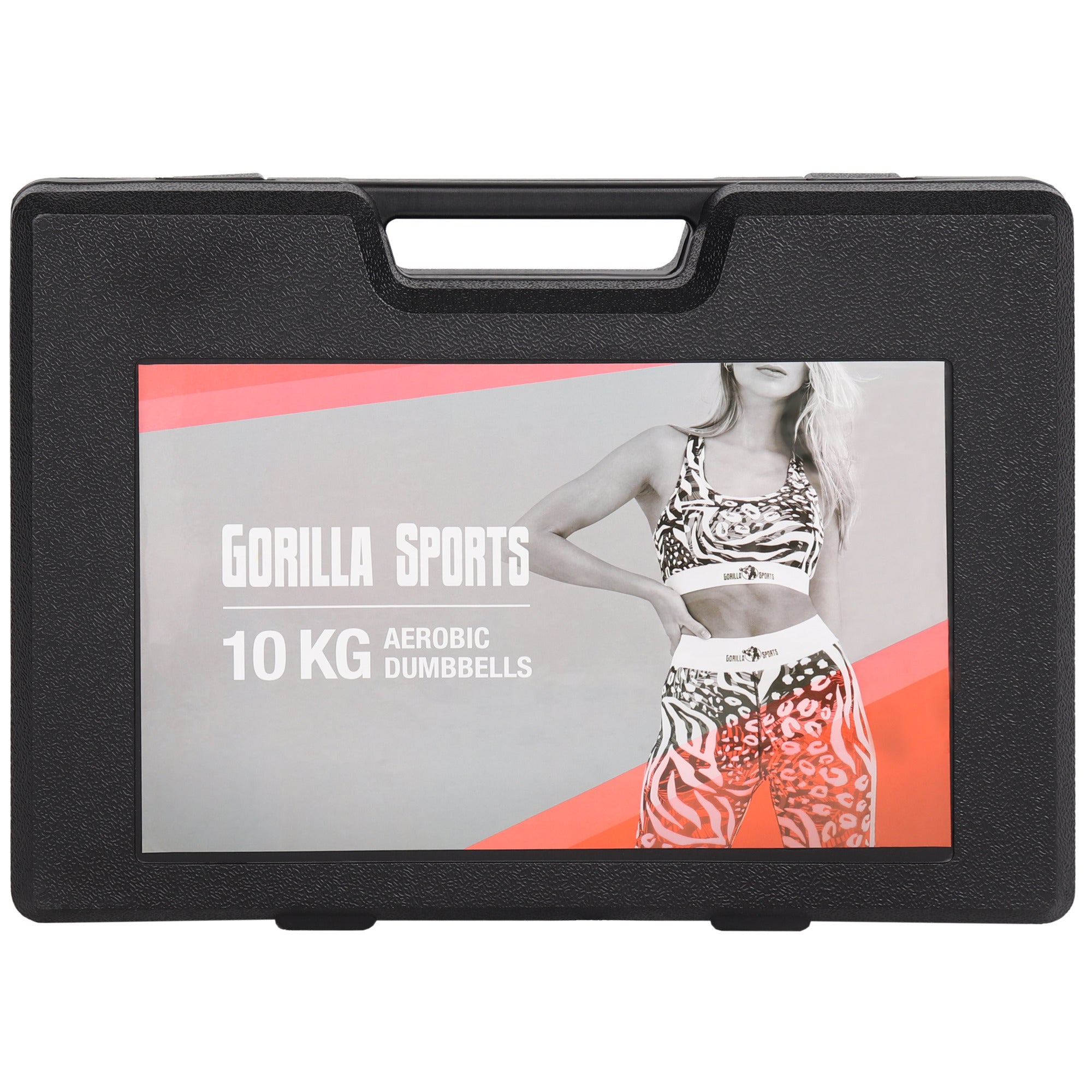 Aeroobika vinüülhantlite komplekt 10 kg kohvriga