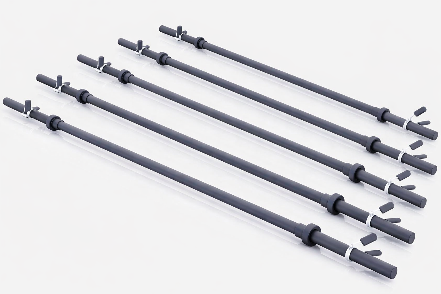 Aeroobika-/pump-kang 130 cm – vedruklambritega, must
