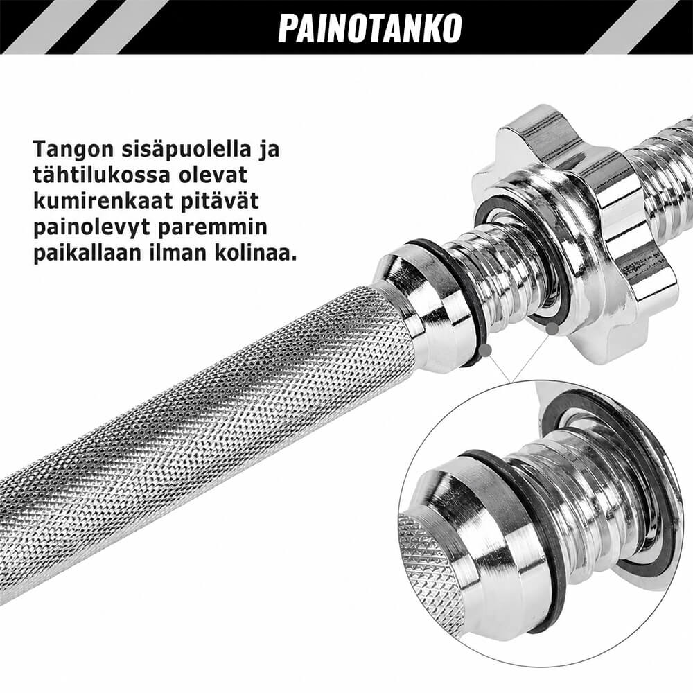 Kangikomplekt 30–60 kg plastkattega raskusketastega