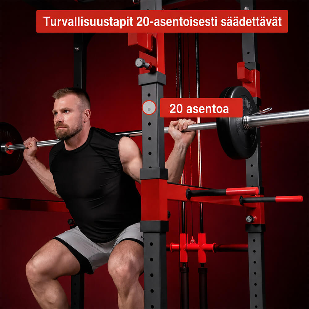 Power Rack kükipuur alumise ja ülemise plokiga