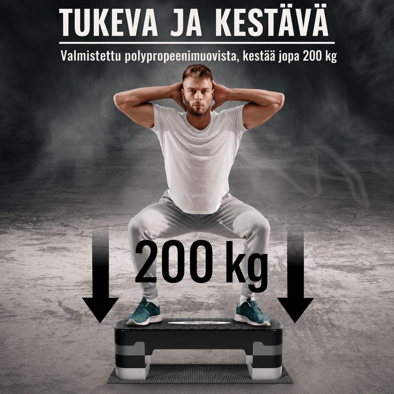 Reguleeritava kõrgusega aeroobika stepilaud, 3 taset