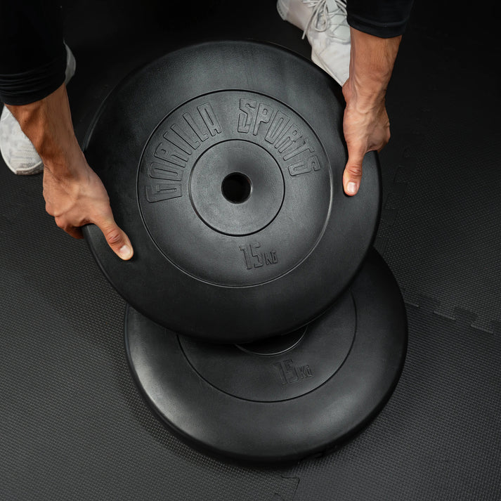 Vinüülraskuskettad 2 x 15 kg, 30 mm