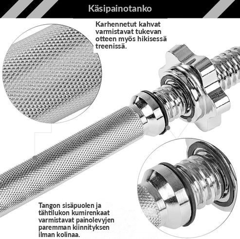 Hantlivars 35 cm keermelukkudega, 30 mm