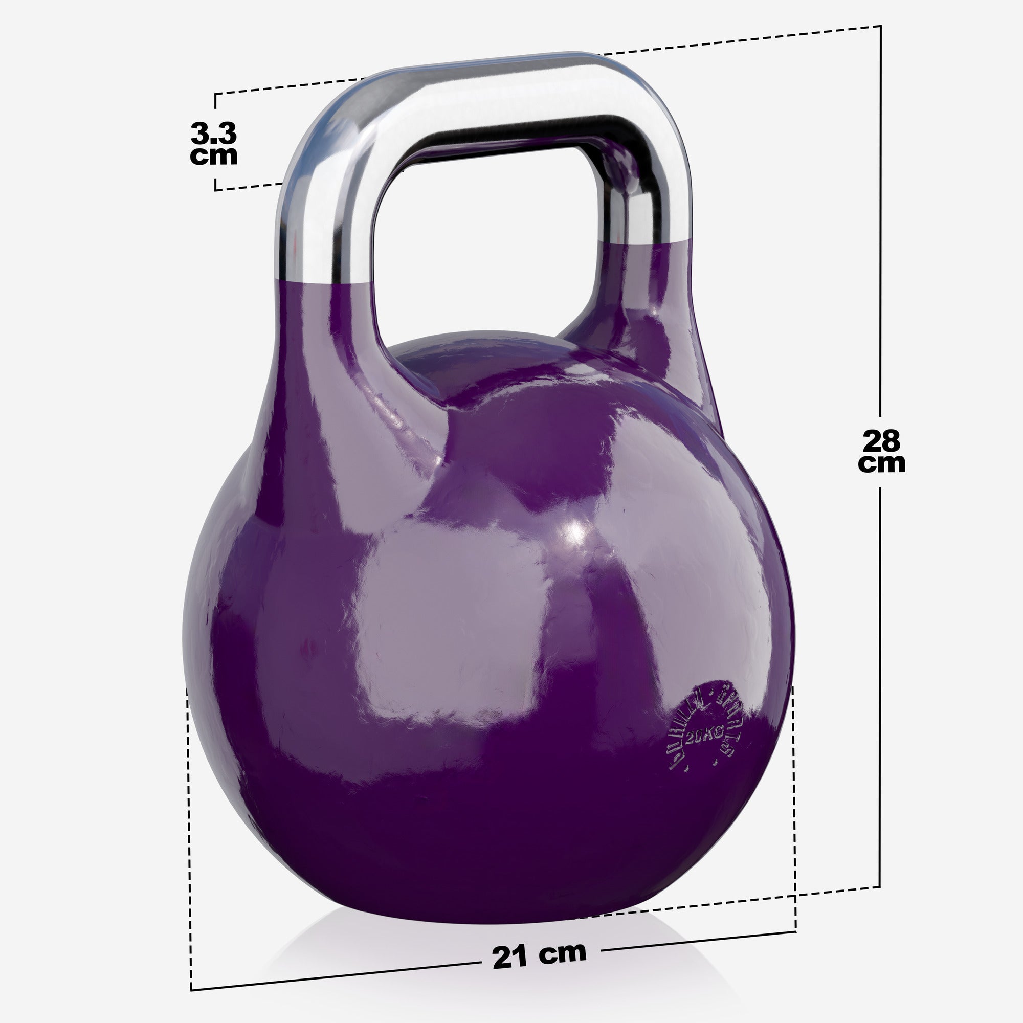 Võistlussangpomm 20 kg, lilla, valatud terasest