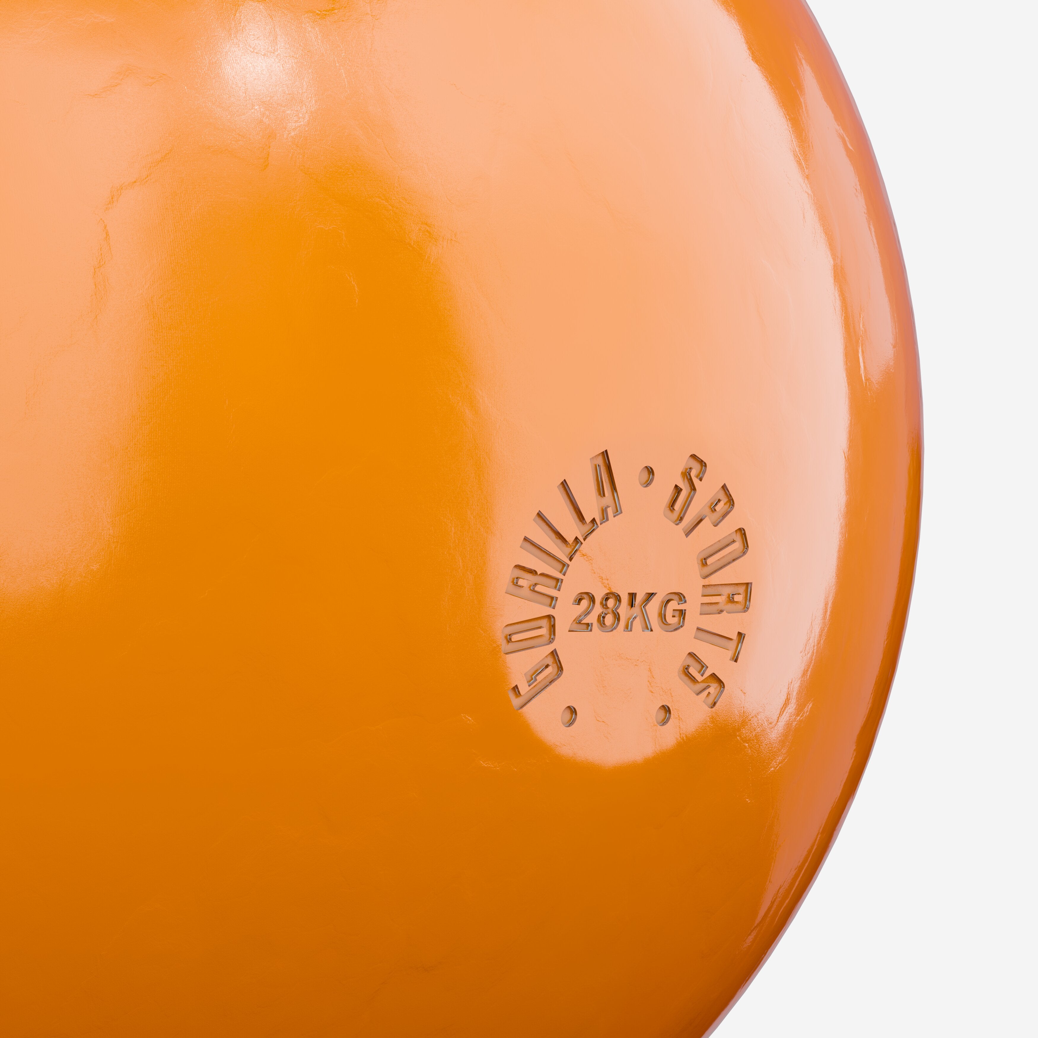 Võistlussangpomm 28 kg, oranž, valatud terasest