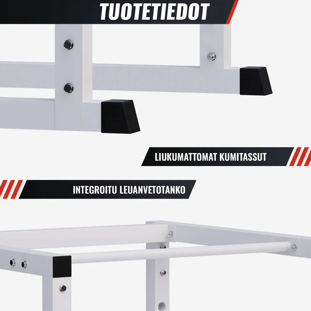 Power Rack kükipuur turvavarraste ja lõuatõmbekangiga