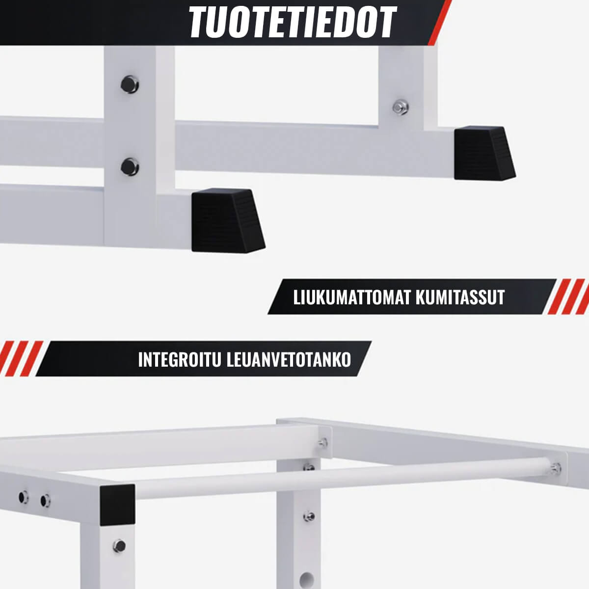 Power Rack kükipuur turvavarraste ja lõuatõmbekangiga