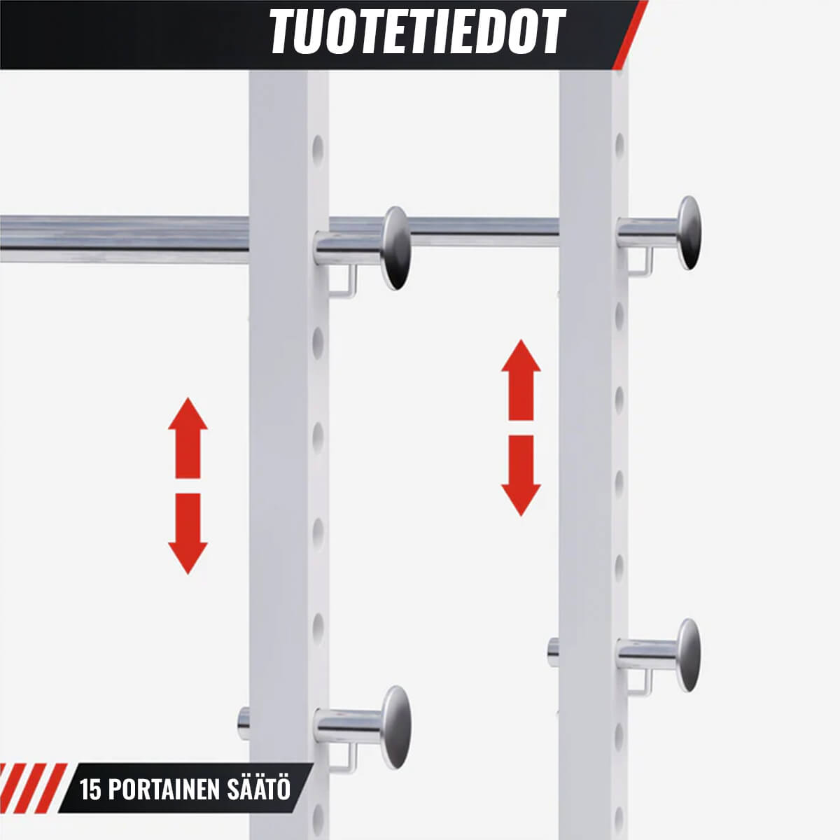 Power Rack kükipuur turvavarraste ja lõuatõmbekangiga