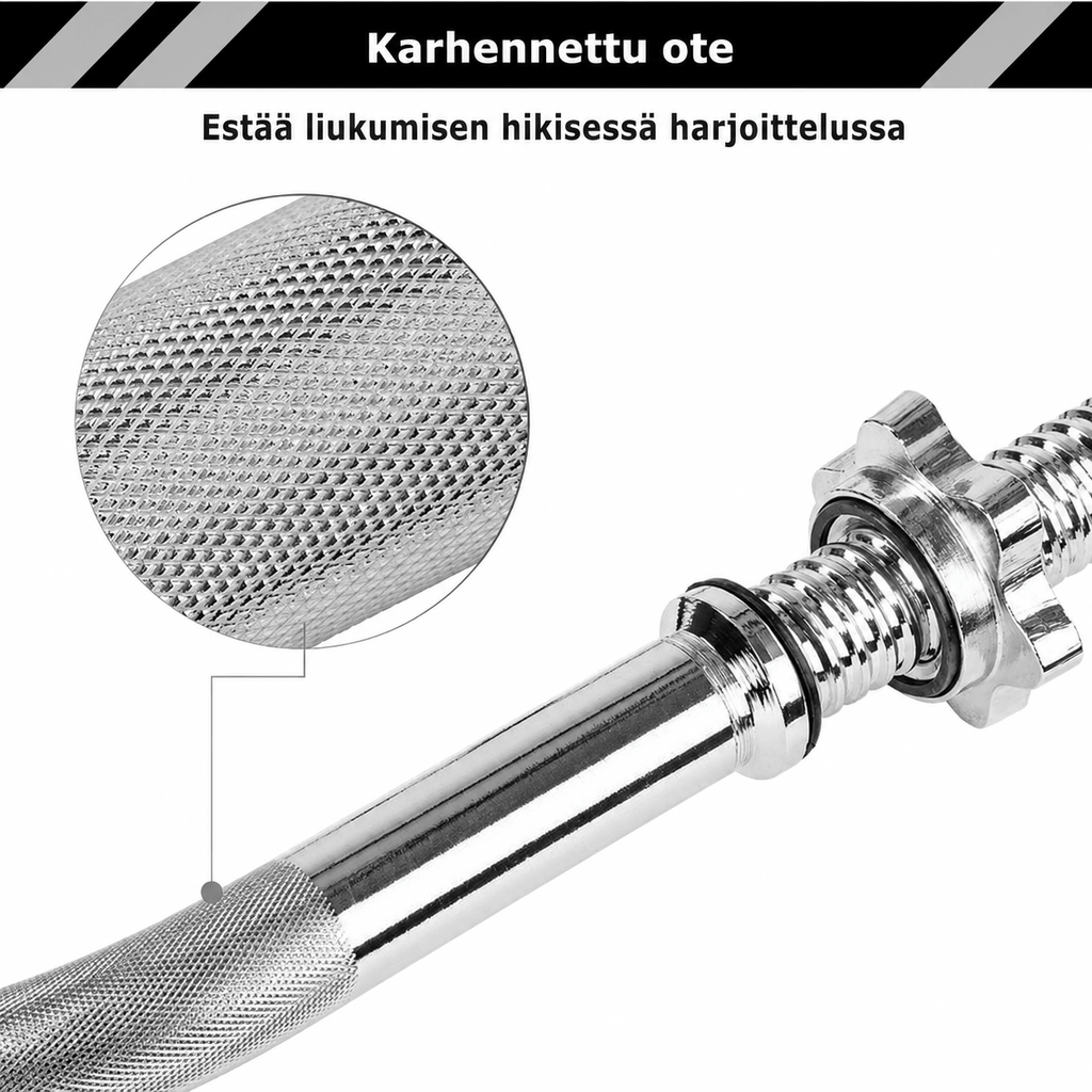Kangikomplekt 30–60 kg plastkattega raskusketastega