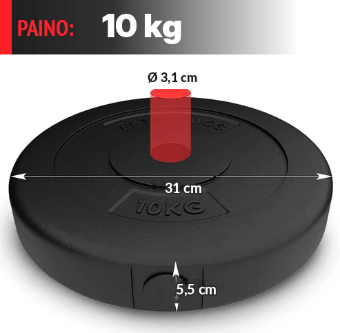 Vinüülkattega raskuskettad 30 mm, 5–30 kg
