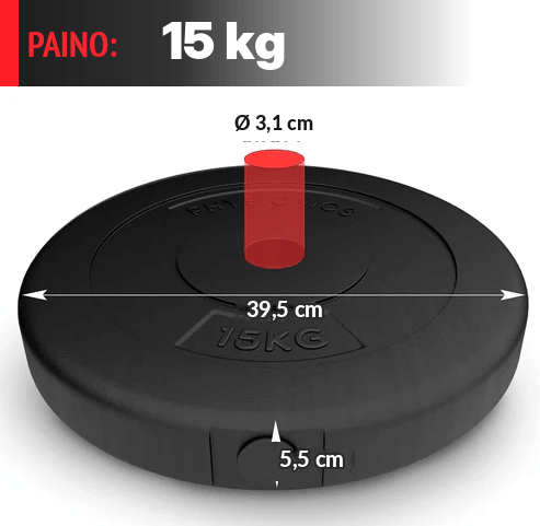 Vinüülkattega raskuskettad 30 mm, 5–30 kg