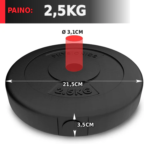 Vinüülkattega raskuskettad 30 mm, 5–30 kg