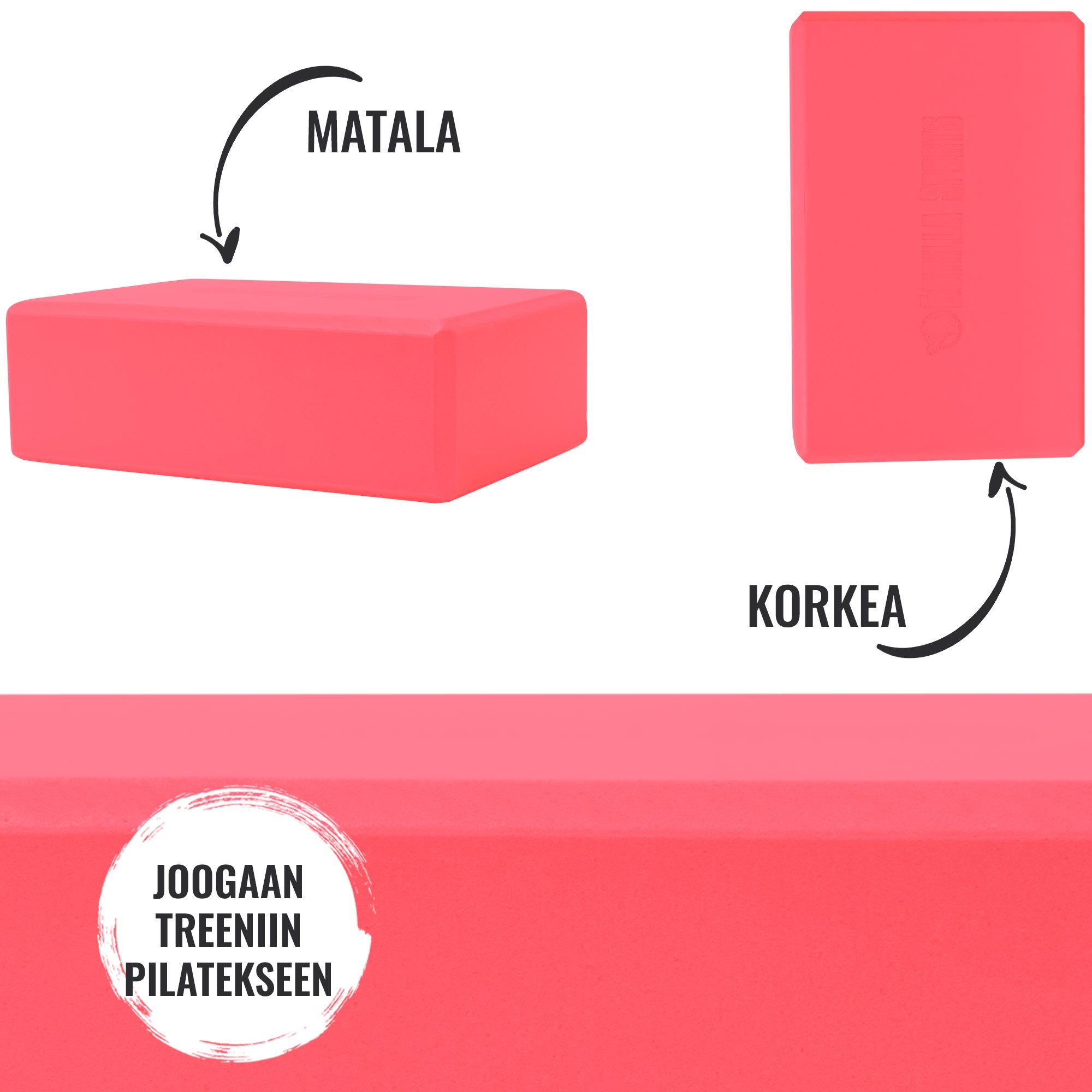 Joogaplokk 23,5 x 15 x 8 cm, roosa